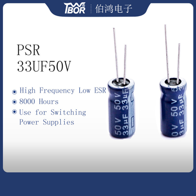 Miniaturkondensator 33uf50v 6.3x11 niedriger ESR-Aluminiumhochfrequenzkondensator