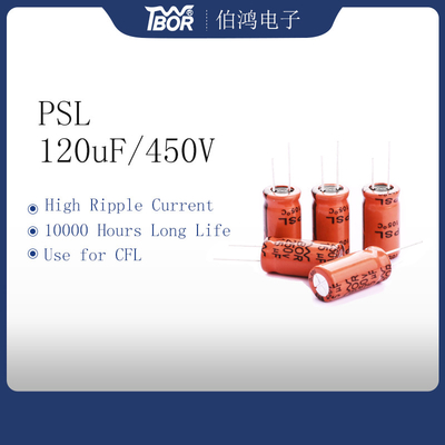 Aluminiumelektrolytkondensator 120uF450V der Orangen-22X45MM CFL
