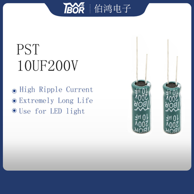 Licht-Kondensator 10uf 200v des Grün-10x16mm LED 10000 Stunden extrem lange Lebens-