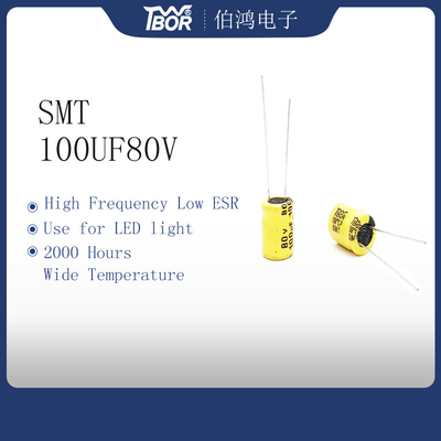 Elektrolytischer LED Licht-Kondensator 100UF80V 10x13mm der Radialführungs-
