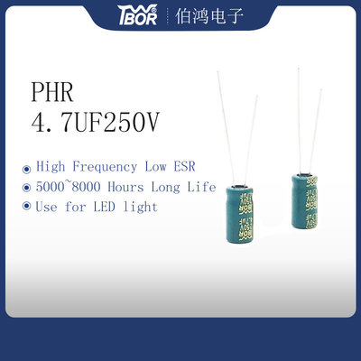 6.3x12MM laden Radialniedrige ESR 5000 Stunden Elektrolytkondensator-4.7UF 250V das Leben