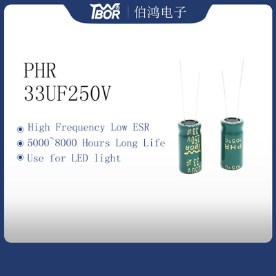 Hochspannungselektrolytkondensator 10X20MM PHRs 33UF250V 5000 Stunden