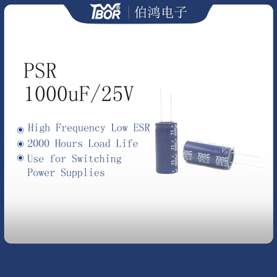 Niedriger ESR 1000UF25V Miniaturkondensator 10x17mm HF